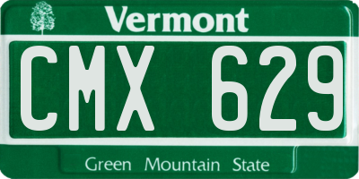 VT license plate CMX629
