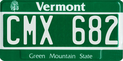 VT license plate CMX682