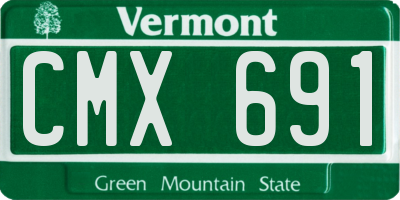 VT license plate CMX691
