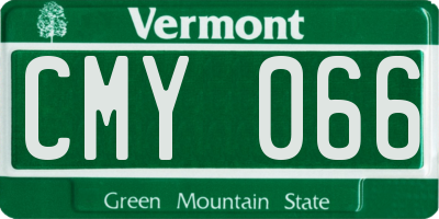 VT license plate CMY066