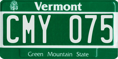 VT license plate CMY075