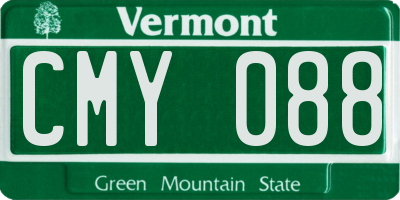 VT license plate CMY088