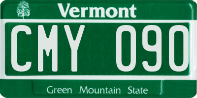 VT license plate CMY090
