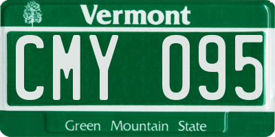 VT license plate CMY095
