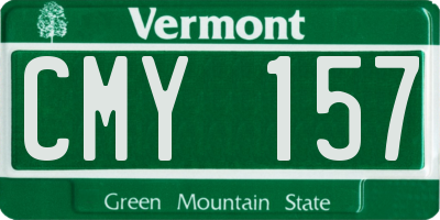 VT license plate CMY157