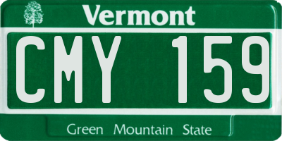 VT license plate CMY159