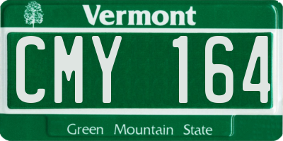 VT license plate CMY164