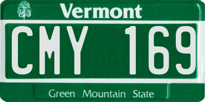 VT license plate CMY169
