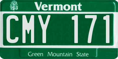 VT license plate CMY171