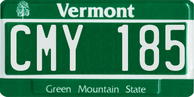 VT license plate CMY185