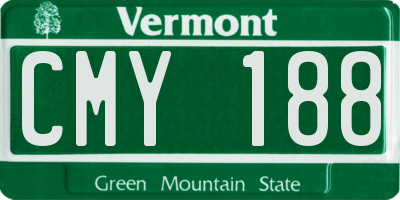 VT license plate CMY188