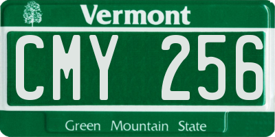 VT license plate CMY256