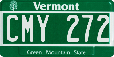 VT license plate CMY272