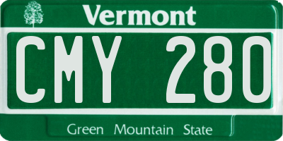 VT license plate CMY280