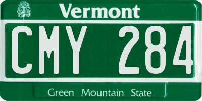 VT license plate CMY284