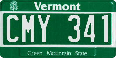 VT license plate CMY341