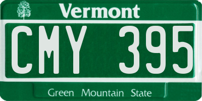 VT license plate CMY395