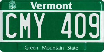 VT license plate CMY409