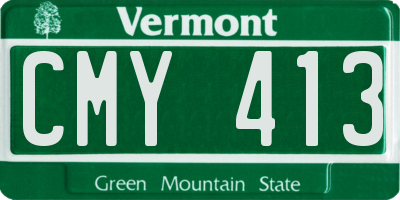 VT license plate CMY413
