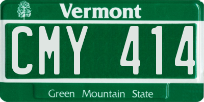 VT license plate CMY414