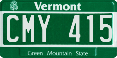 VT license plate CMY415
