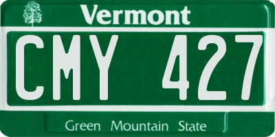 VT license plate CMY427