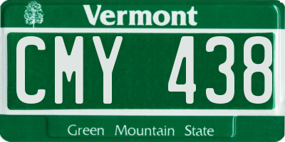 VT license plate CMY438