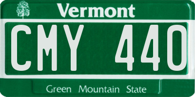 VT license plate CMY440