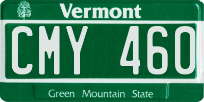 VT license plate CMY460