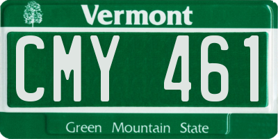 VT license plate CMY461