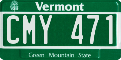 VT license plate CMY471