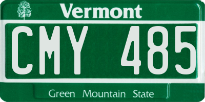 VT license plate CMY485