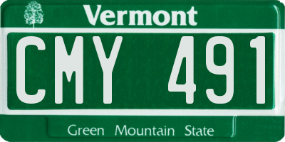 VT license plate CMY491