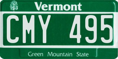 VT license plate CMY495