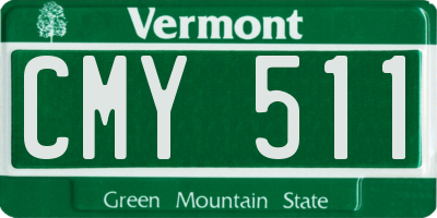 VT license plate CMY511