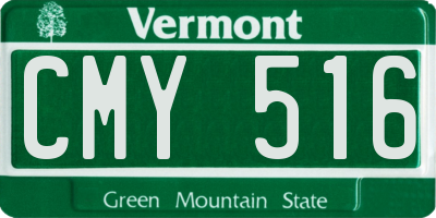 VT license plate CMY516