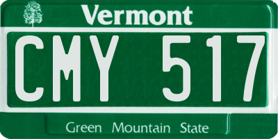 VT license plate CMY517