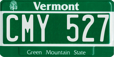 VT license plate CMY527