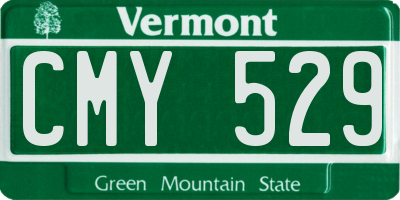 VT license plate CMY529