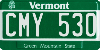 VT license plate CMY530