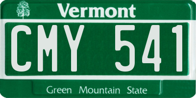 VT license plate CMY541