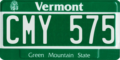 VT license plate CMY575