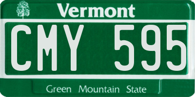 VT license plate CMY595