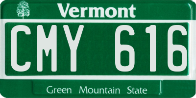 VT license plate CMY616