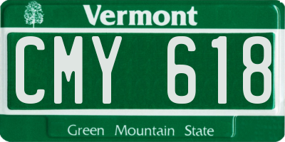 VT license plate CMY618