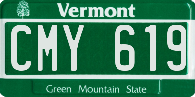 VT license plate CMY619