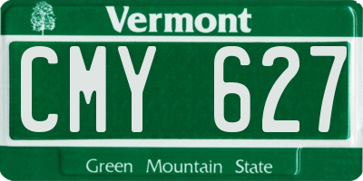 VT license plate CMY627