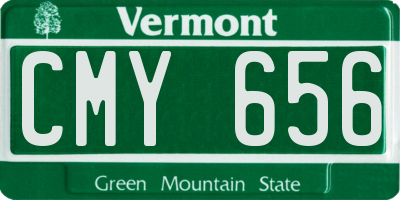 VT license plate CMY656