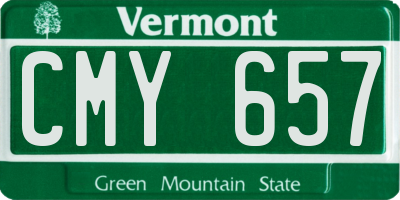 VT license plate CMY657