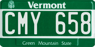 VT license plate CMY658